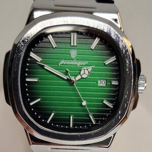 Luxury Men's Modern Business Watch Green Dial